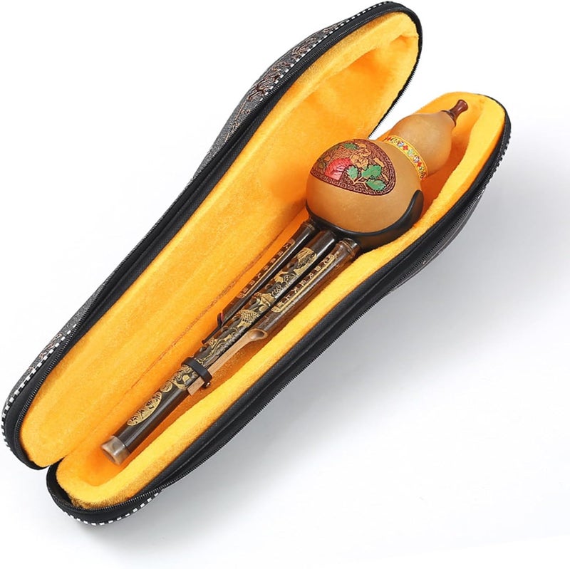 mocrcrel Chinese Handmade Hulusi Bamboo Gourd Cucurbit Flute Ethnic Musical Instrument for Beginner Music Lovers (Key of B flat) - Image 2